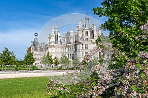 Chambord castle chateau Chambord in Loire valley, France