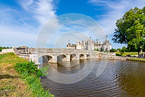 Chambord castle chateau Chambord in Loire valley, France