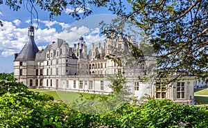 Chambord castle (chateau Chambord) in Loire valley, France