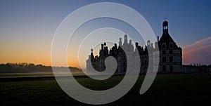 Chambord Castle at sunrise, Loir-et-Cher, Centre, France