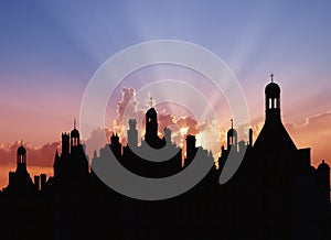 Chambord Castle sunset