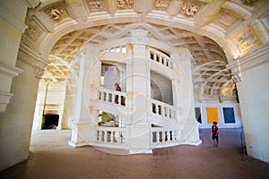 Chambord double helix staircase