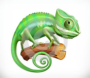 Chameleon. 3d vector