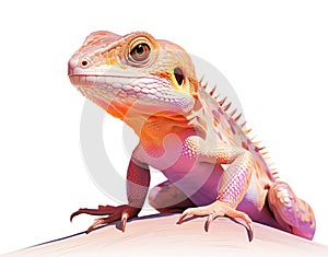 Indoors scale vertebrate isolated chameleon skin look background tail body cut-out eye head cutout photo