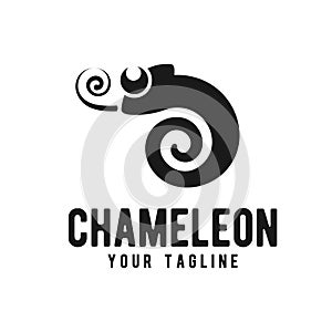 Chameleon icon logo design template
