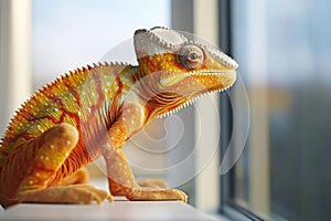 Chameleon Looking at the Window, Generative AI