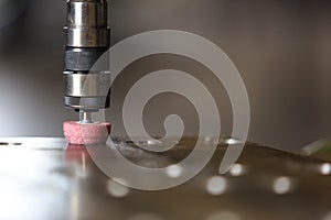 Chamfer hole by pneumatic tapping machine