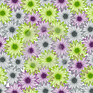 Chamomile beautiful vector endless pattern. Rudbeckia daisy blossom