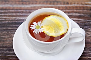 Chamomile tea with lemon