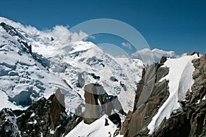 Chamonix France - A view from the Aiguille du Midi photo