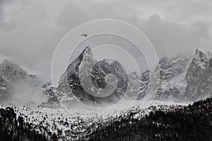 Chamonix heliski mont blanc photo