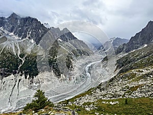 Chamonix Ice Symphony: Trail Along Mer De Glace, Grand Balcon, France photo