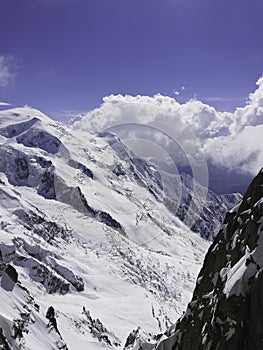 Chamonix. Mont Blanc. mountain. snow