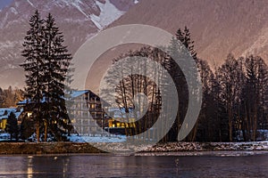 Chamonix Mont Blanc at night