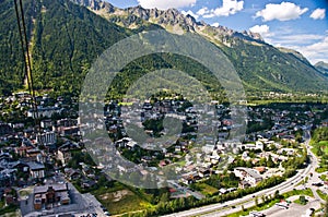 Chamonix panorama from cable car