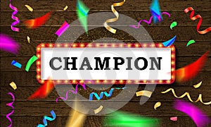 Champ congratulations vintage frame