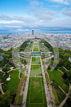 The Champ de Mars from Effeil tower