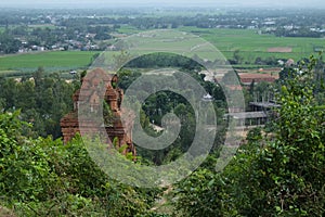 Champa Towers, With City Below, Vietnam