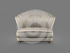 Champagne art deco sofa