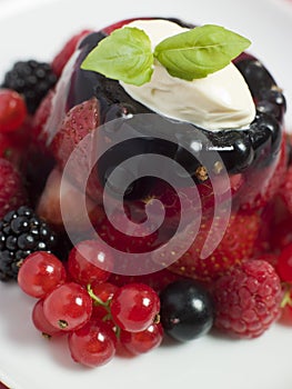 Champagne Berry Jelly with Clotted Cream