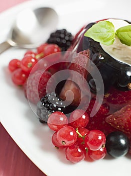 Champagne Berry Jelly with Clotted Cream photo