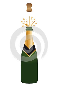 Champagne bottle isolated