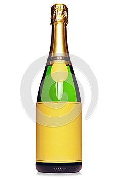 Champagne bottle isolated on white