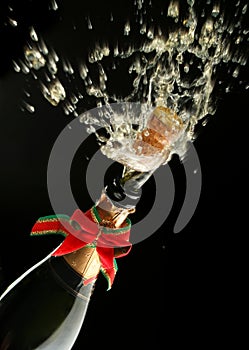 Champagne bottle ready for celebration