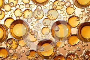 champagne bubbles on a flutes surface