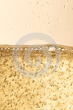 champagne bubbles sparkles new year party. High quality photo