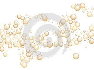 Champagne bubbles vector background illustration