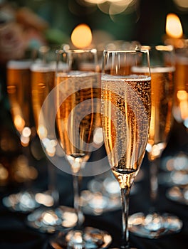 Champagne Cocktail at a high-society gala