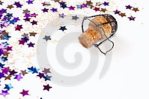 Champagne Cork and Confetti