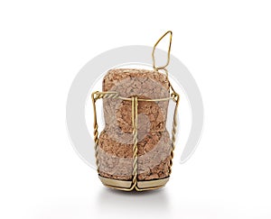 Champagne cork isolated on a white background