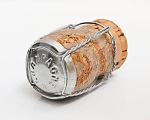 Champagne Cork on White