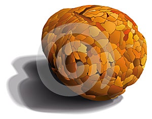 Champagne cork white background shadow