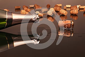 Champagne and corks