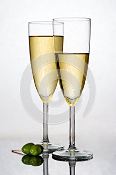 Champagne in a flute