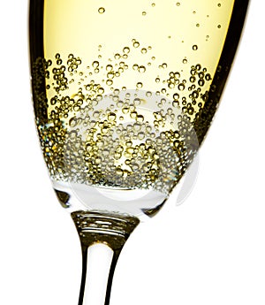 Champagne flute closeup