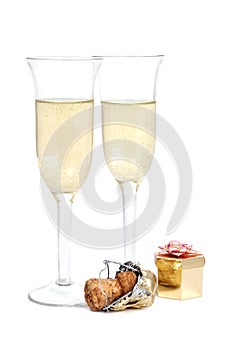 Champagne and gift