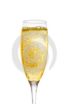 Champagne in glass photo