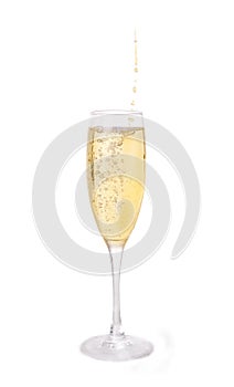 Champagne in glass photo