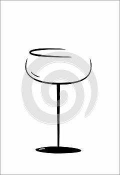 champagne glass isolated