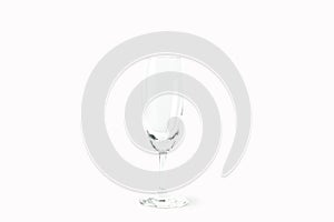 Champagne glass on isolated white background