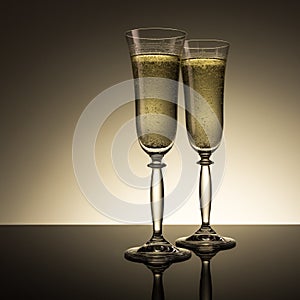 Champagne glasses for new year's eve