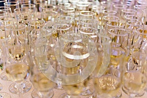 Champagne Glasses Ready To Be Served