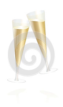 Champagne Glasses Toast