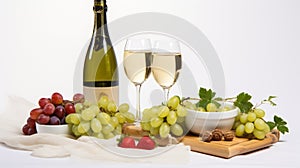 Champagne With Grapes And Nuts: Perfect For A Summer Picnic