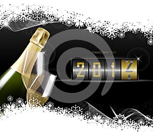 Champagne. New Year Celebration