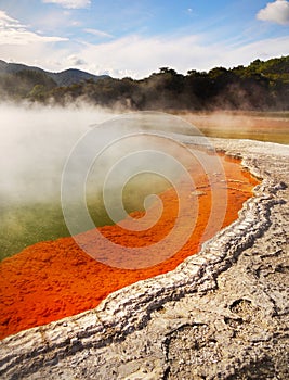 Champagne Pool, Hot thermal spring, New Zealand